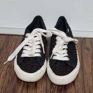 Rocket Dog Lace Up Platform Sneakers Black Eyelet Lace Canvas Round Toe Size 6